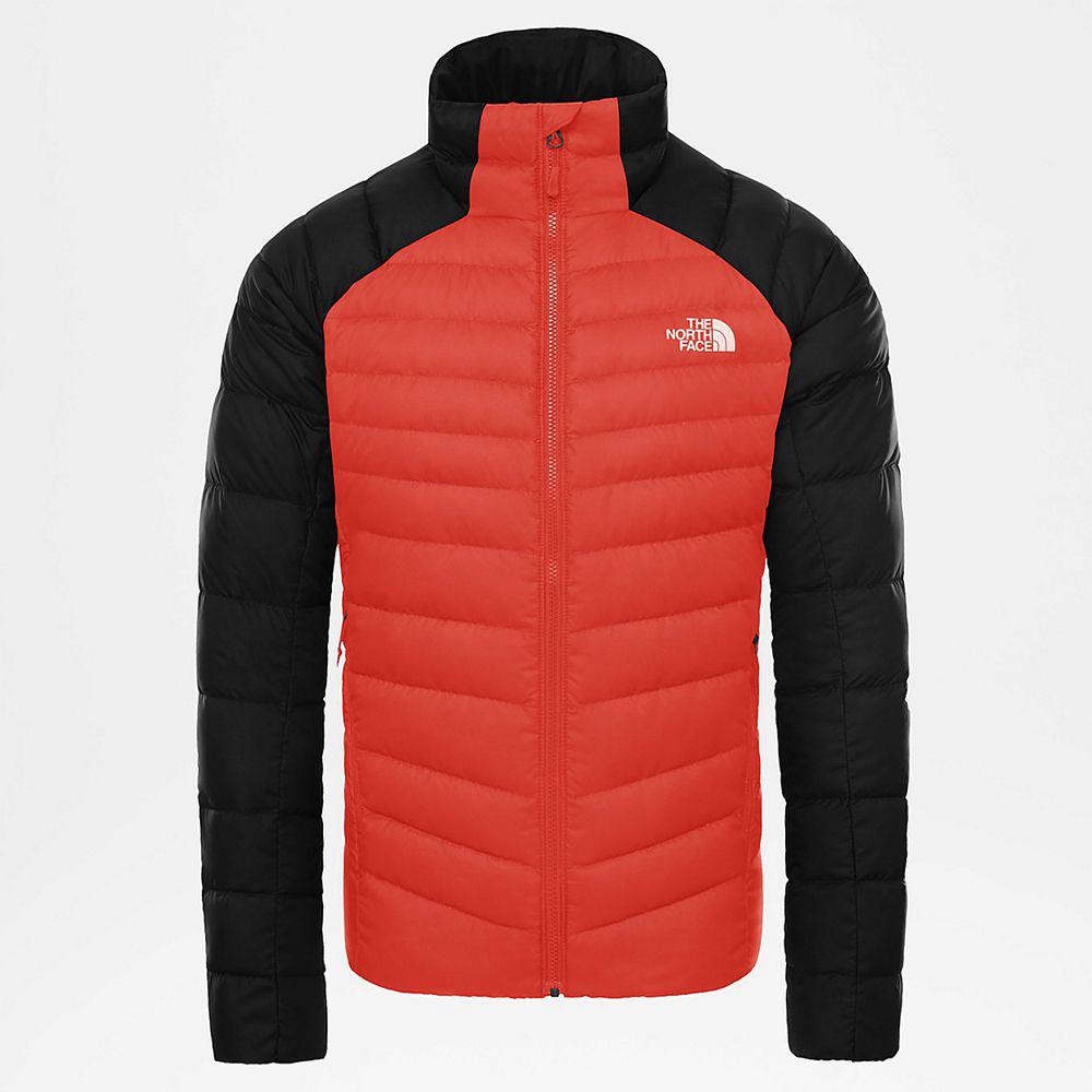 The North Face New Ashton Ανδρικα Puffer Μπουφαν - Πορτοκαλι / Μαυρα (RNZU72048)